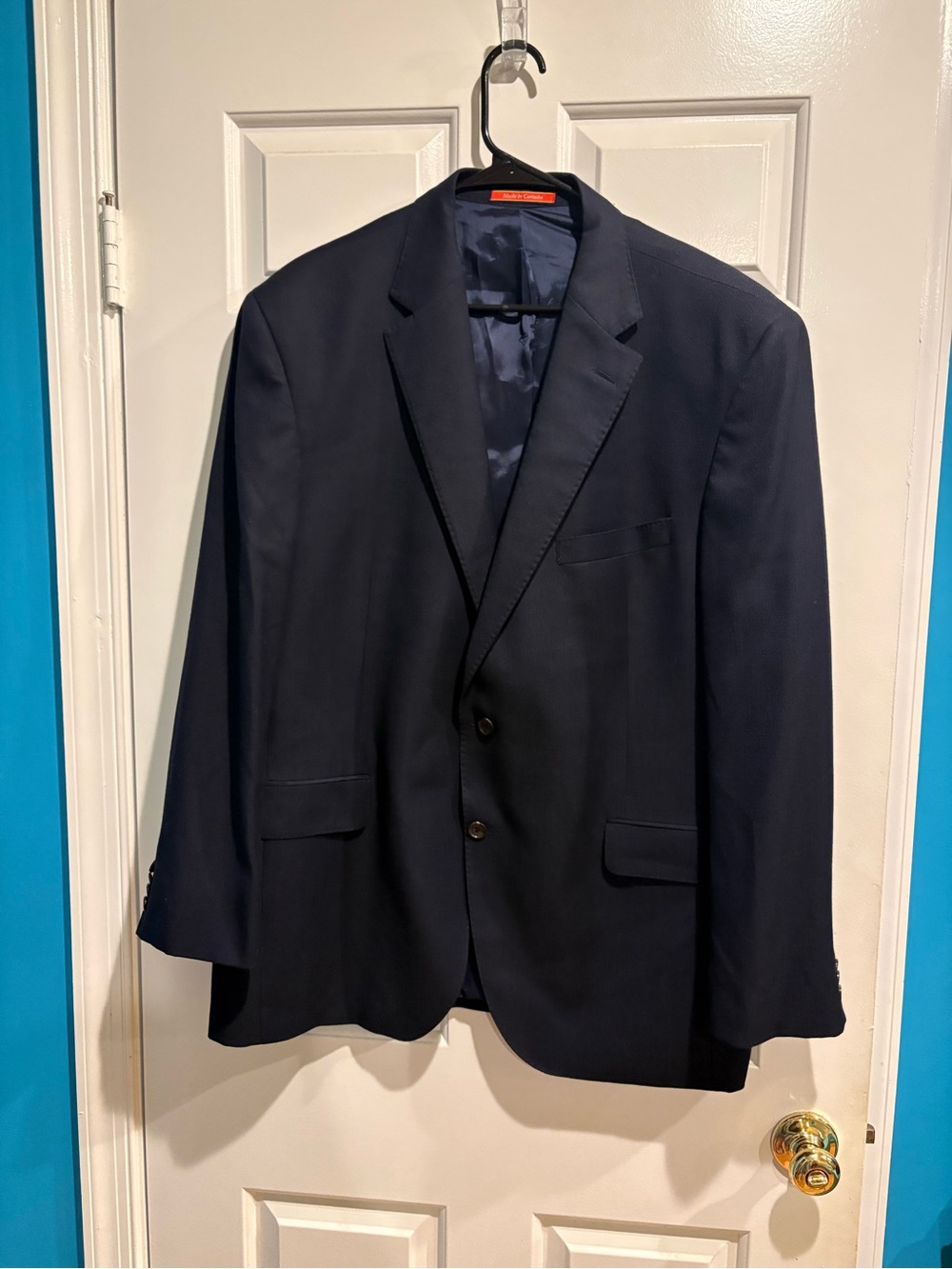 Cremieux  men’s jacket blazer Loro Piana wool  navy blue sz 48R Italy